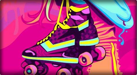 Neon Rollerblades